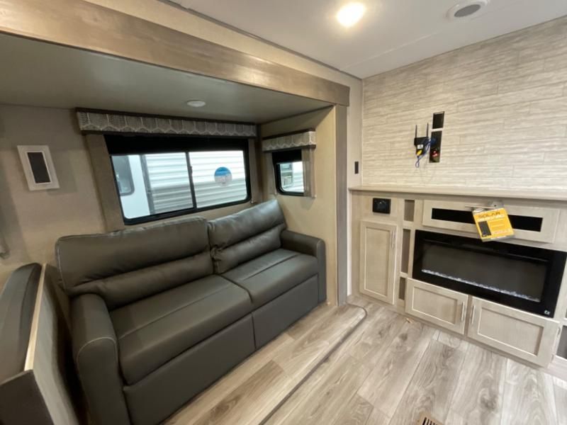 Fireplace on sofa in the Coachmen Catalina legacy